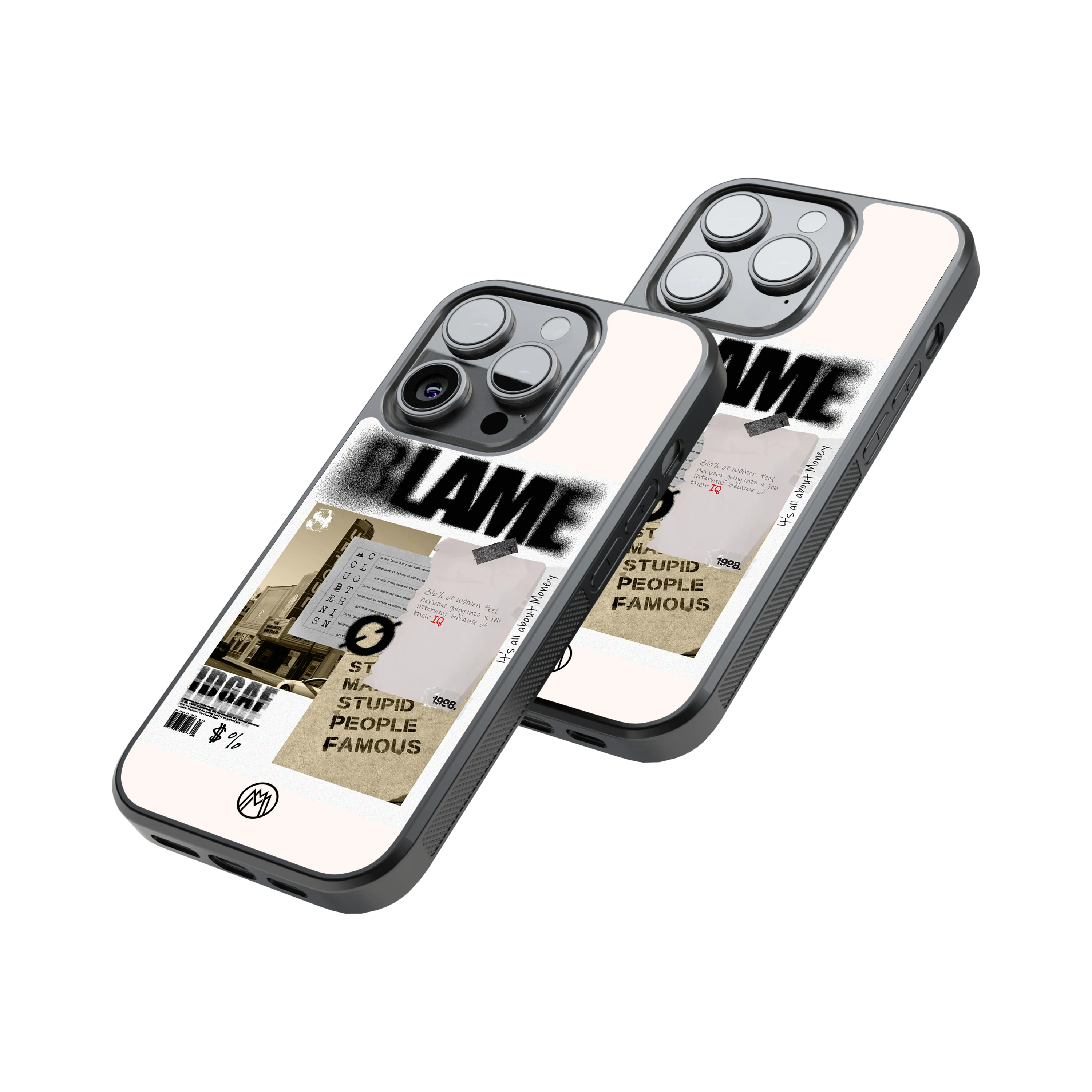 Protective Glass Back Phone Case Compatible with iPhone, Samsung, OnePlus, Pixel & More