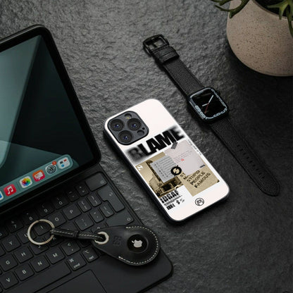 blame back phone cover | glass case for iphone 16 pro max