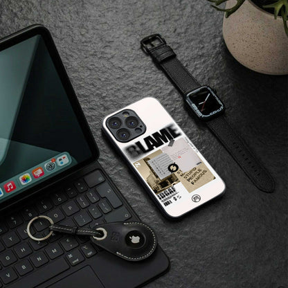 blame back phone cover | glass case for iphone 16e