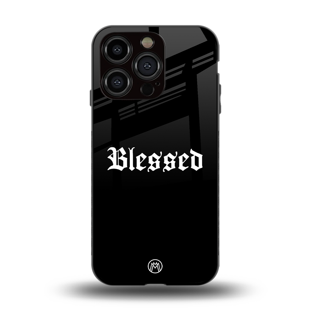 blessed back phone cover | glass case for iphone 13 pro