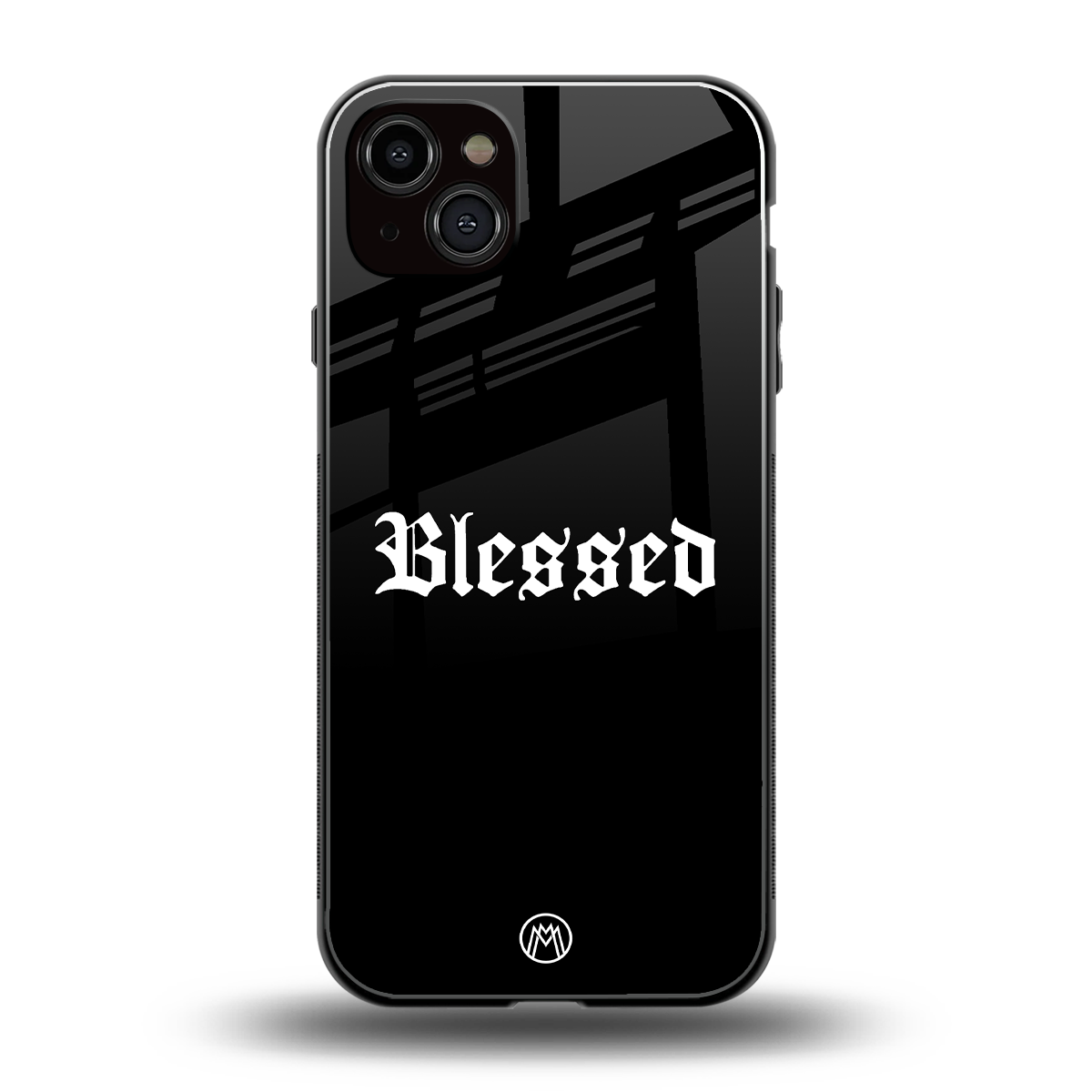 blessed back phone cover | glass case for iphone 15 plus