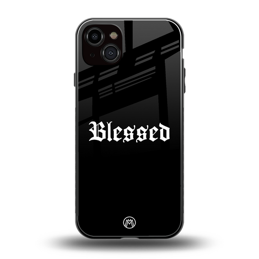 blessed back phone cover | glass case for iphone 14 plus