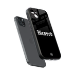 blessed back phone cover | glass case for iphone 15 plus