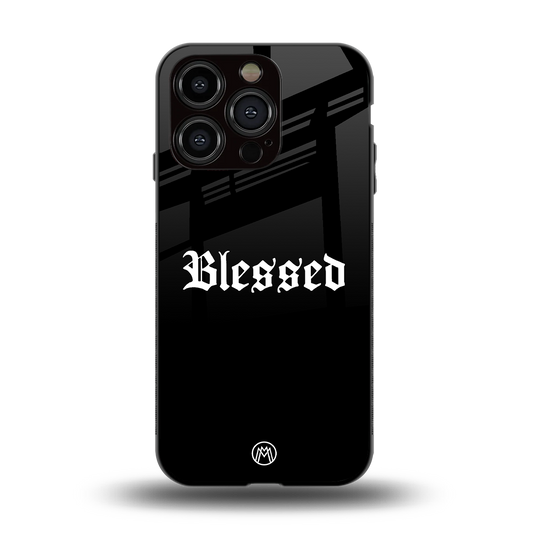 blessed back phone cover | glass case for iphone 14 pro
