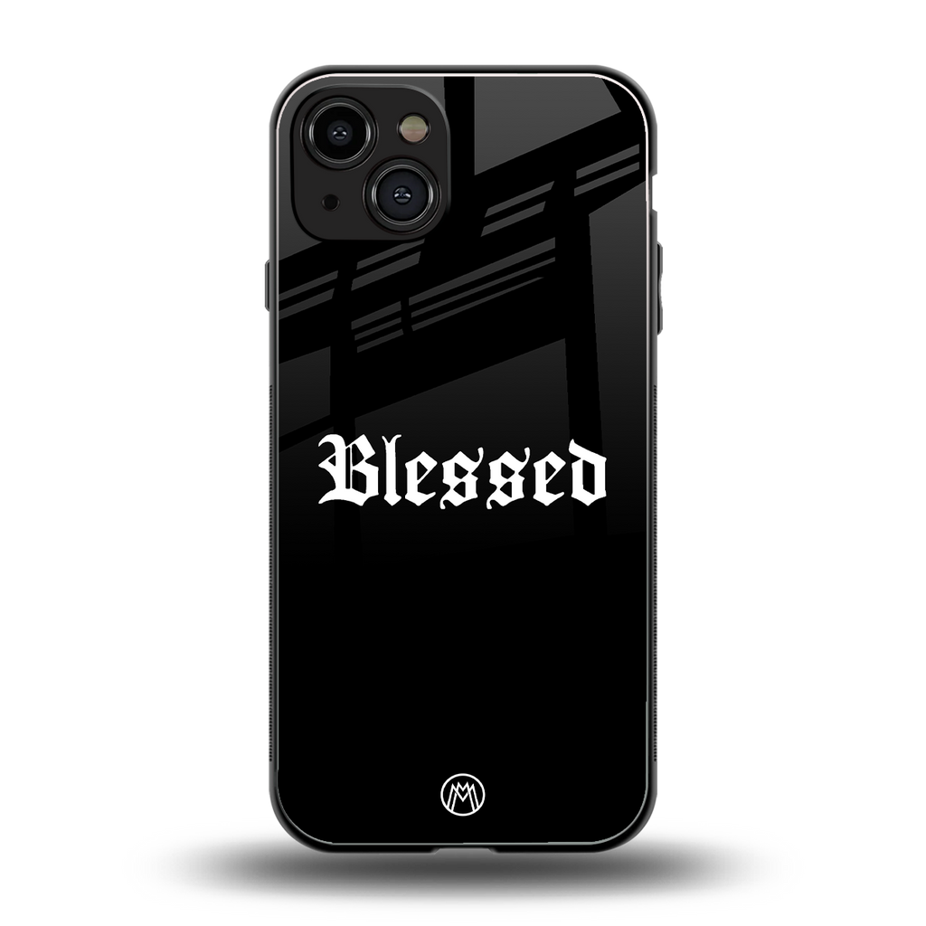 blessed back phone cover | glass case for iphone 15