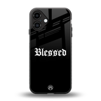 blessed back phone cover | glass case for iphone 16 plus