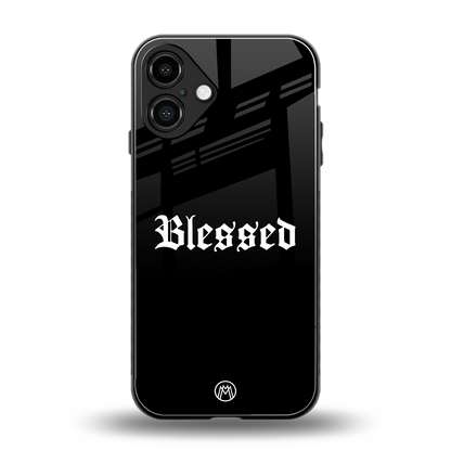 blessed back phone cover | glass case for iphone 16 plus