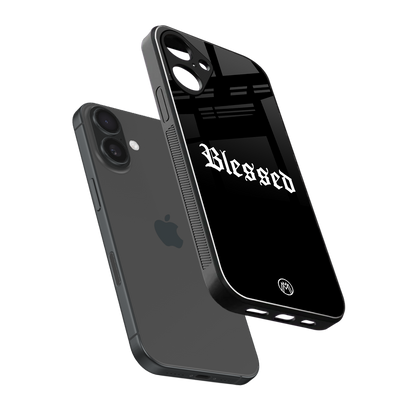 blessed back phone cover | glass case for iphone 16 plus
