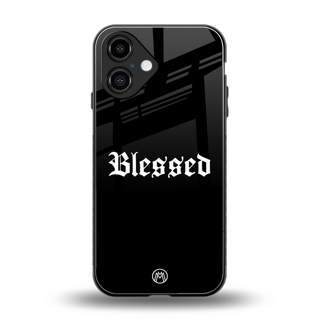 blessed back phone cover | glass case for iphone 16