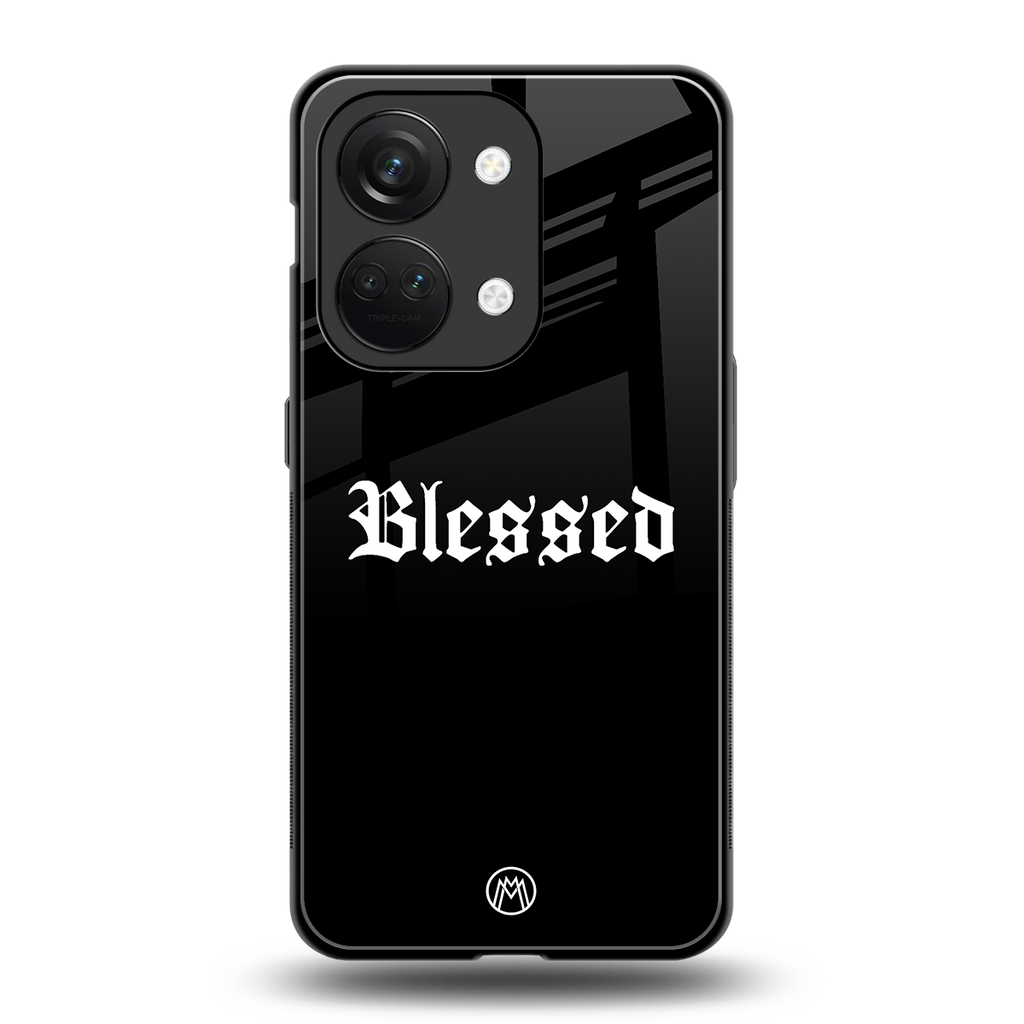 blessed back phone cover | glass case for oneplus nord 3