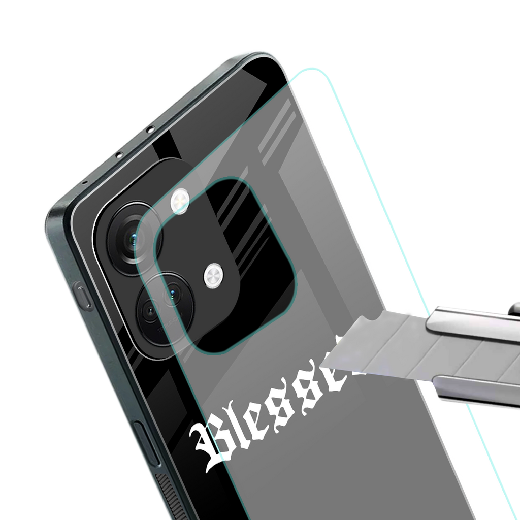 blessed back phone cover | glass case for oneplus nord 3