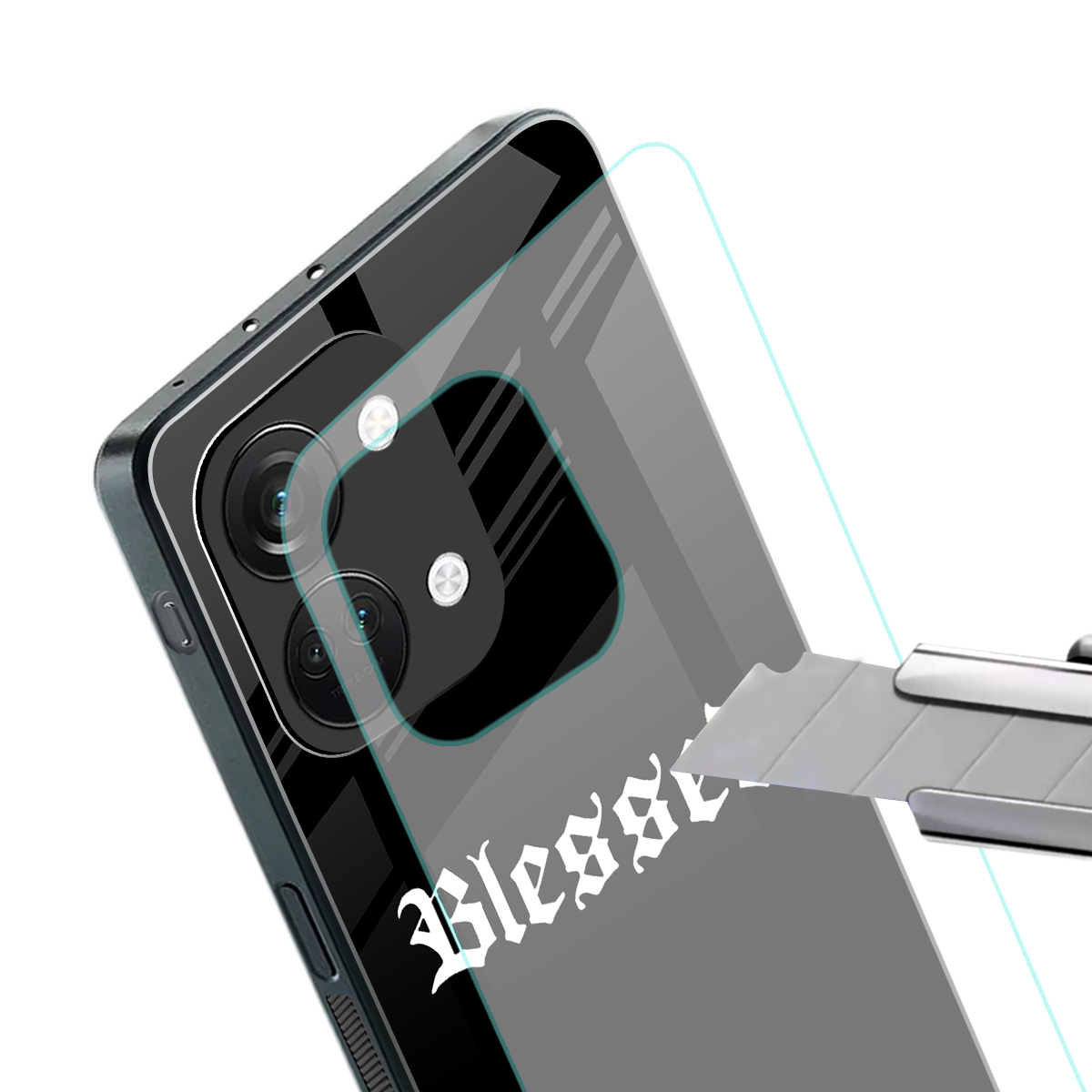 blessed back phone cover | glass case for oneplus nord 3