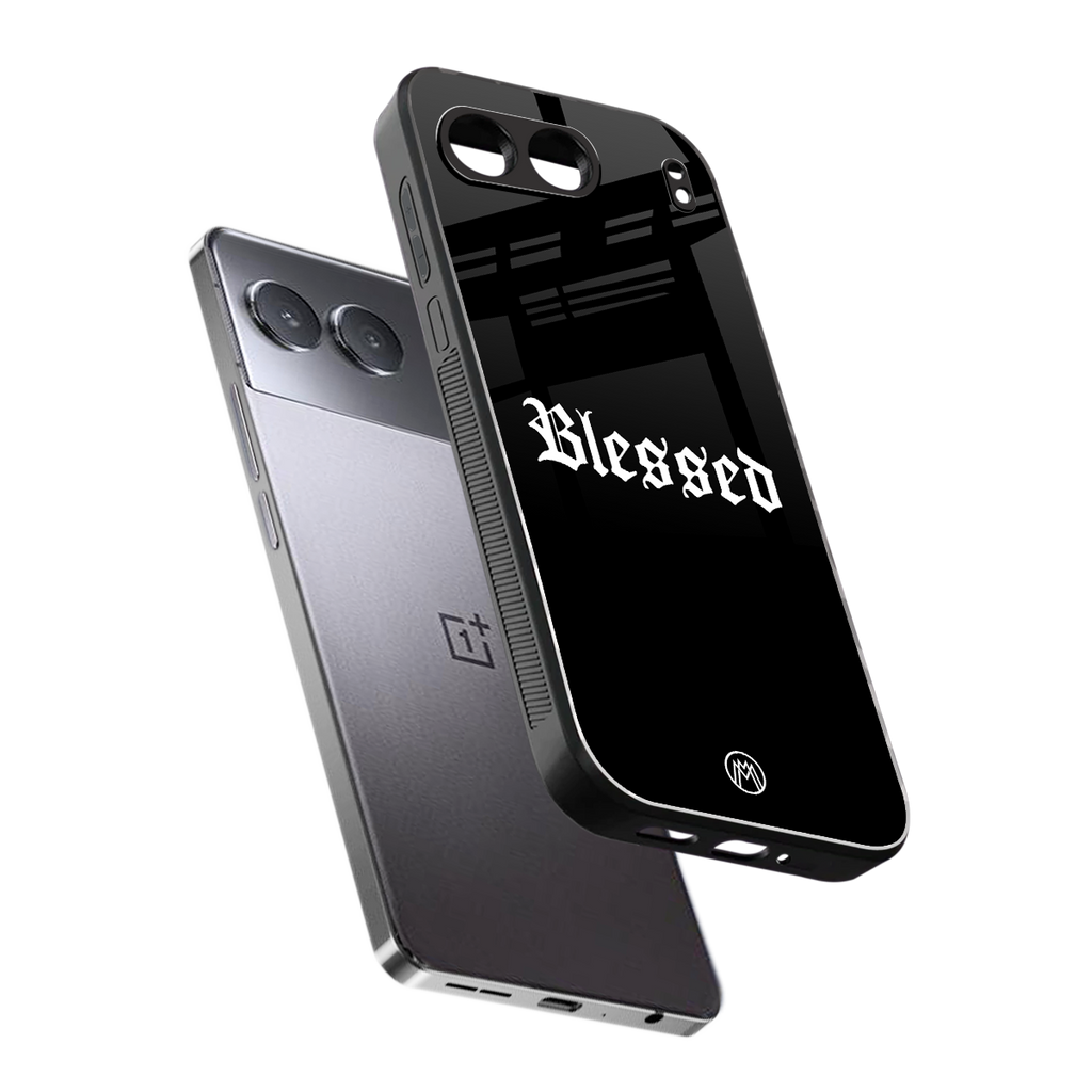blessed back phone cover | glass case for oneplus nord 4
