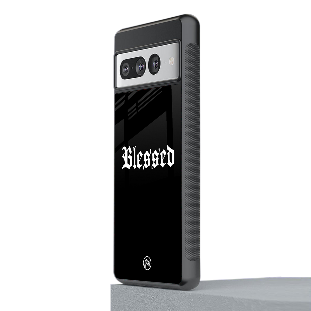 blessed back phone cover | glass case for google pixel 7 pro