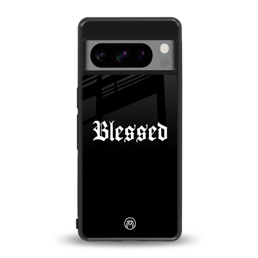 blessed back phone cover | glass case for google pixel 8 pro