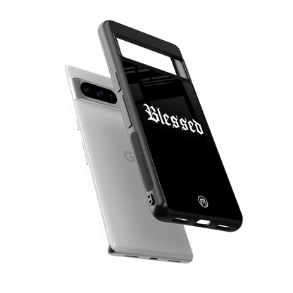 blessed back phone cover | glass case for google pixel 8 pro