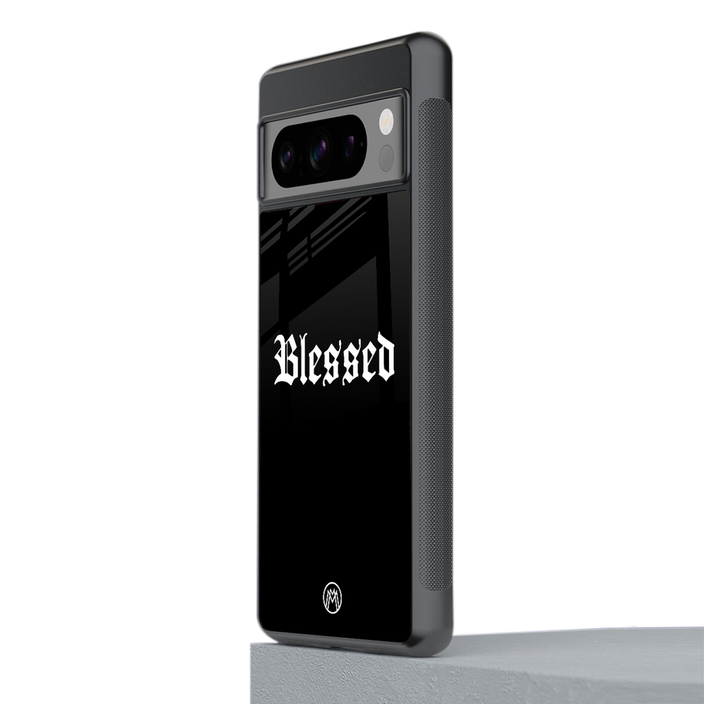 blessed back phone cover | glass case for google pixel 8 pro