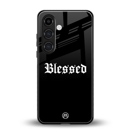 blessed back phone cover | glass case for samsung galaxy s24 plus