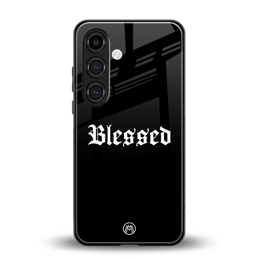 blessed back phone cover | glass case for samsung galaxy s24 plus