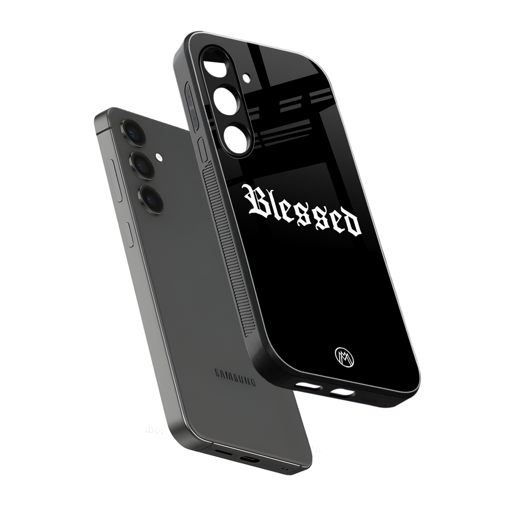 blessed back phone cover | glass case for samsung galaxy s24 fe