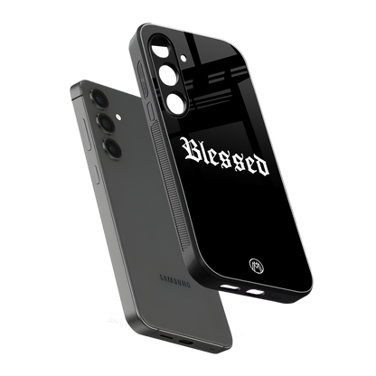 blessed back phone cover | glass case for samsung galaxy s23 plus