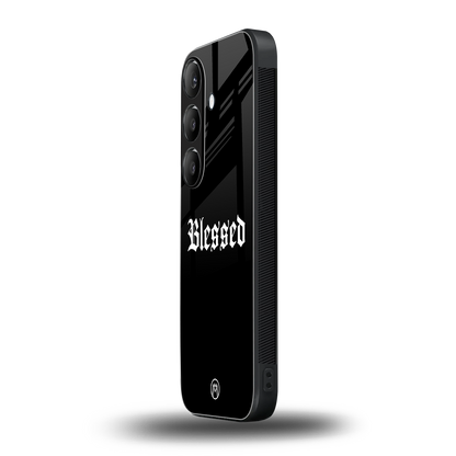 blessed back phone cover | glass case for samsung galaxy s24 plus
