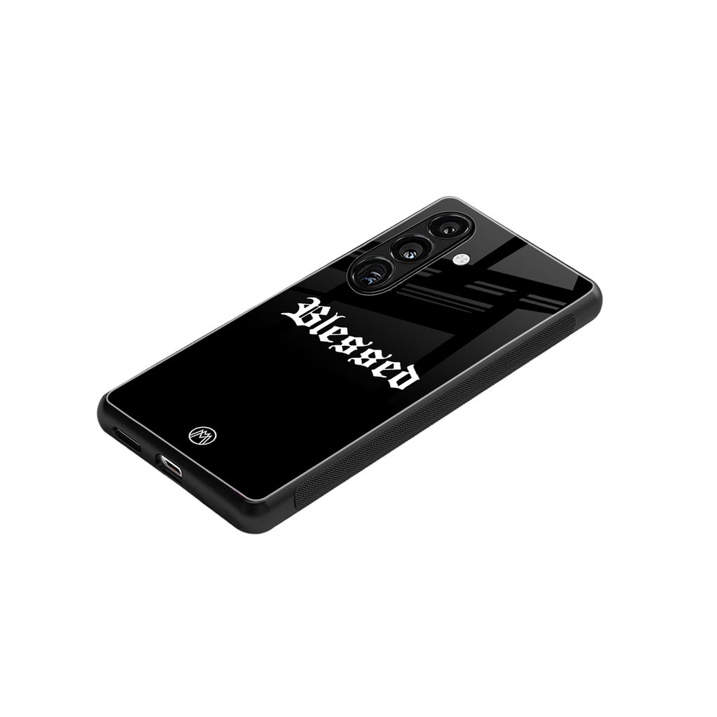 blessed back phone cover | glass case for samsung galaxy s24 fe
