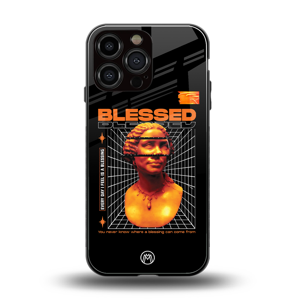 blessing back phone cover | glass case for iphone 13 pro max