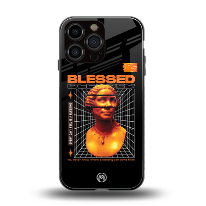 blessing back phone cover | glass case for iphone 13 pro max