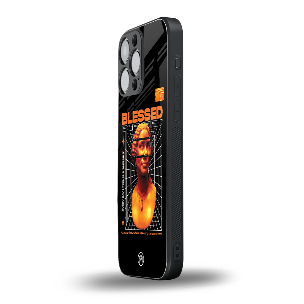 blessing back phone cover | glass case for iphone 13 pro max