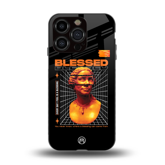 blessing back phone cover | glass case for iphone 13 pro
