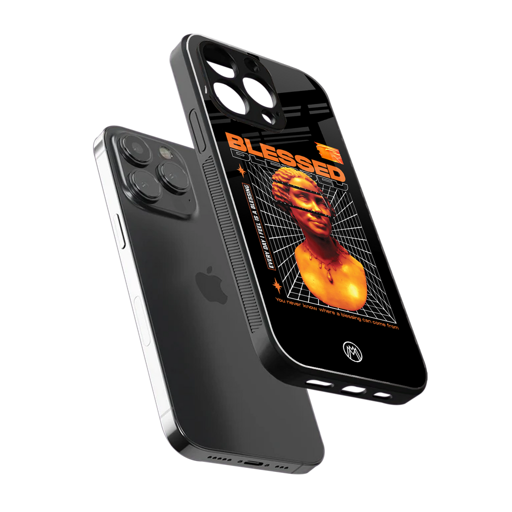 blessing back phone cover | glass case for iphone 13 pro