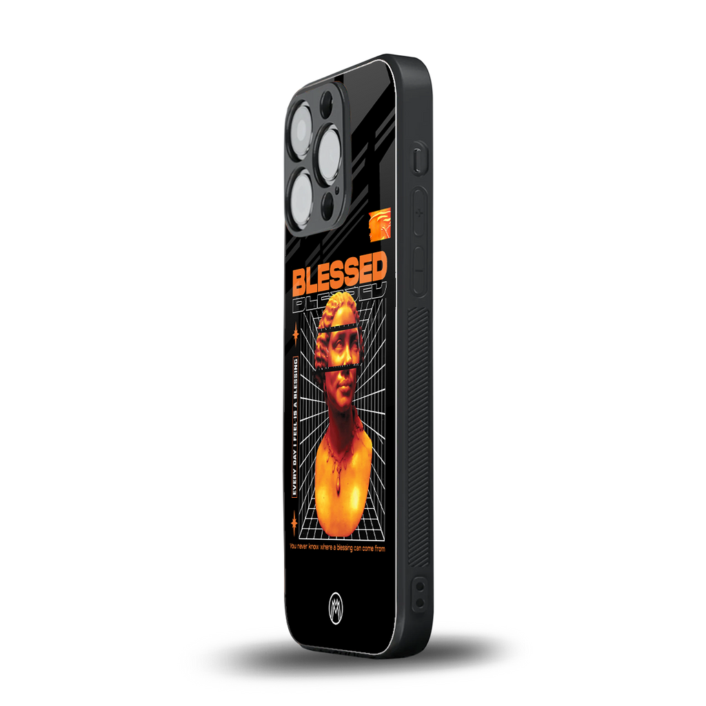 blessing back phone cover | glass case for iphone 13 pro