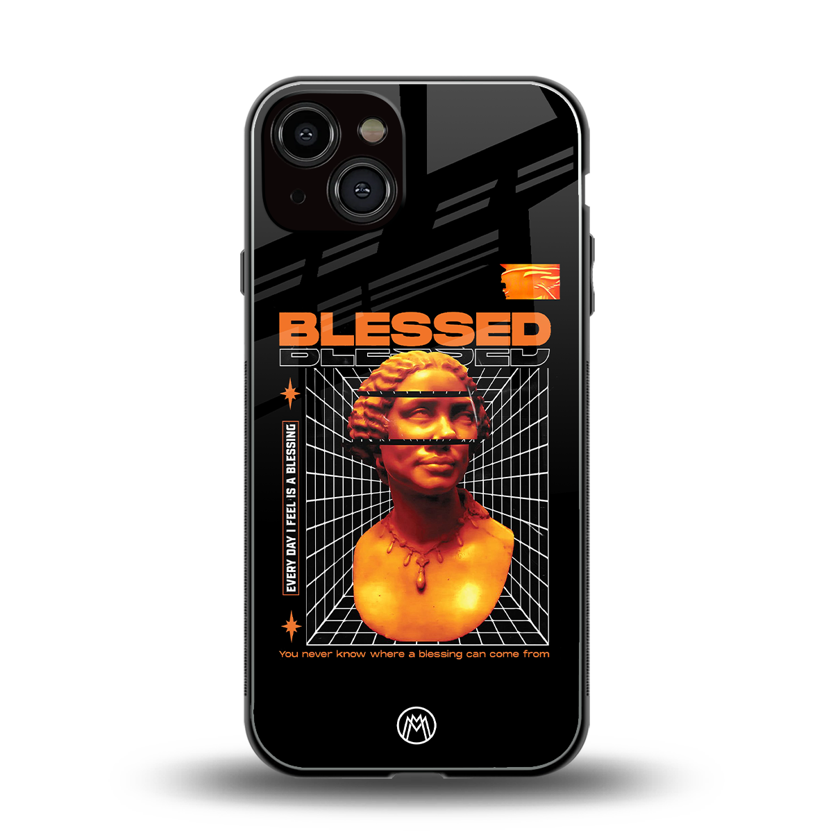 blessing back phone cover | glass case for iphone 13