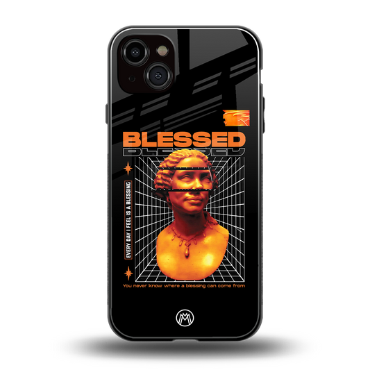 blessing back phone cover | glass case for iphone 14 plus
