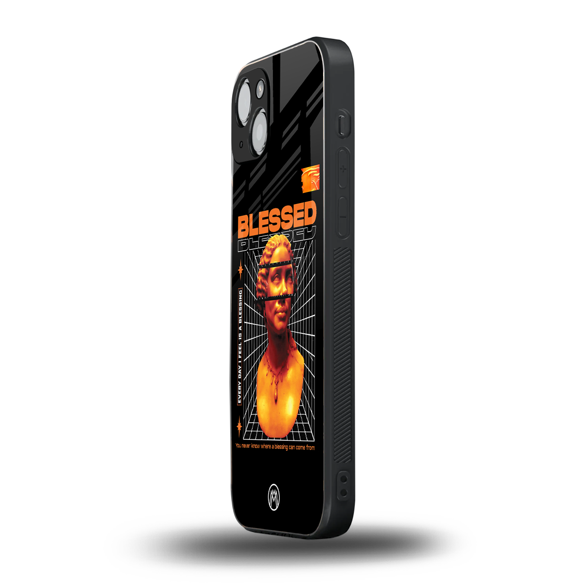blessing back phone cover | glass case for iphone 15 plus