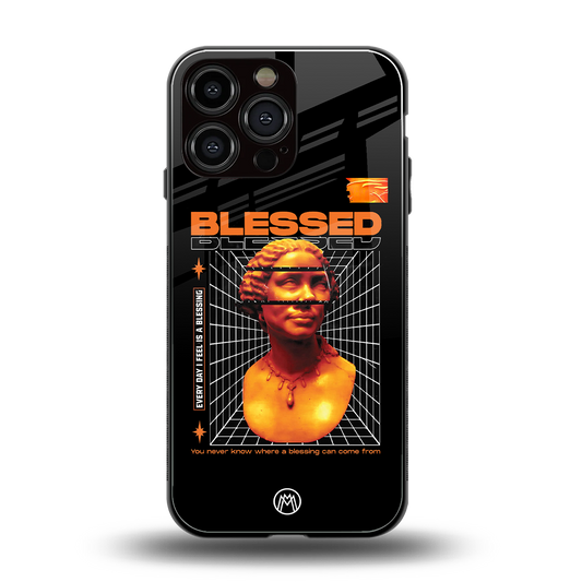 blessing back phone cover | glass case for iphone 14 pro max
