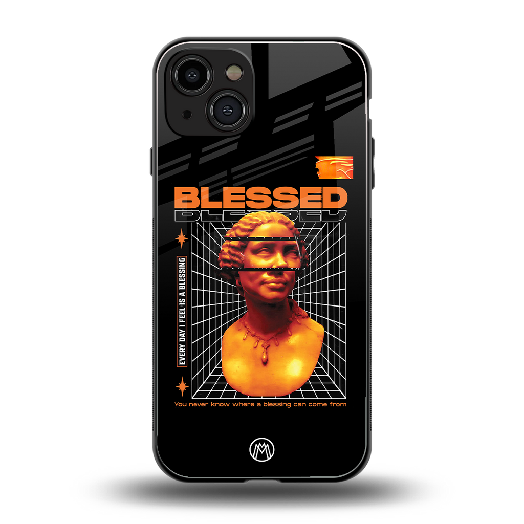 blessing back phone cover | glass case for iphone 15