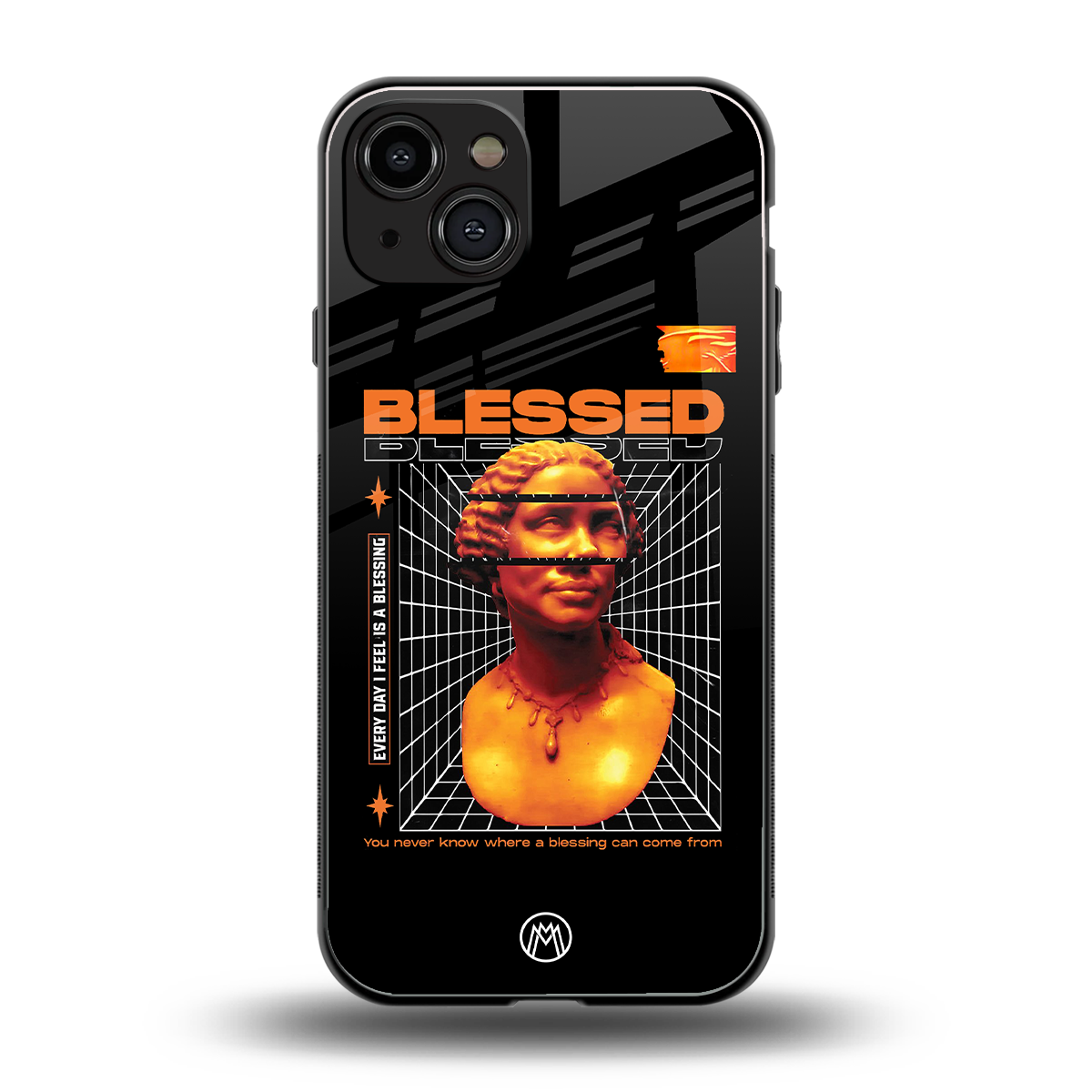 blessing back phone cover | glass case for iphone 15