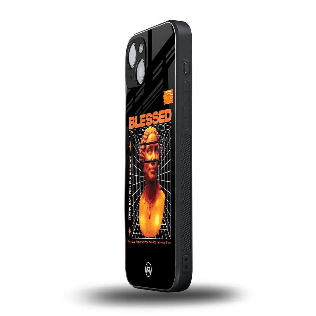 blessing back phone cover | glass case for iphone 15