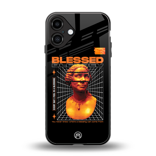 blessing back phone cover | glass case for iphone 16 plus