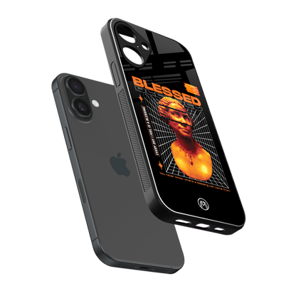 blessing back phone cover | glass case for iphone 16 plus