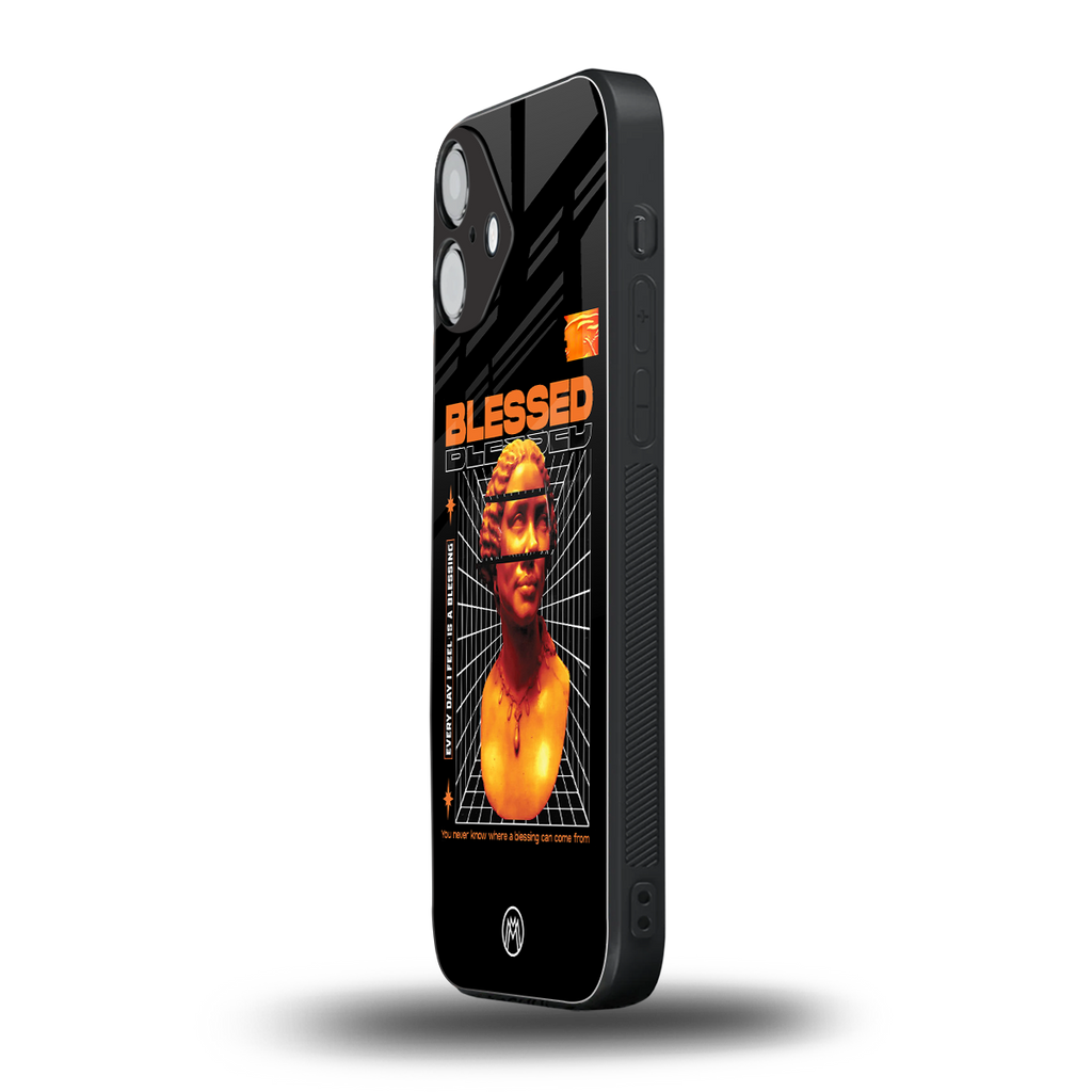 blessing back phone cover | glass case for iphone 16 plus