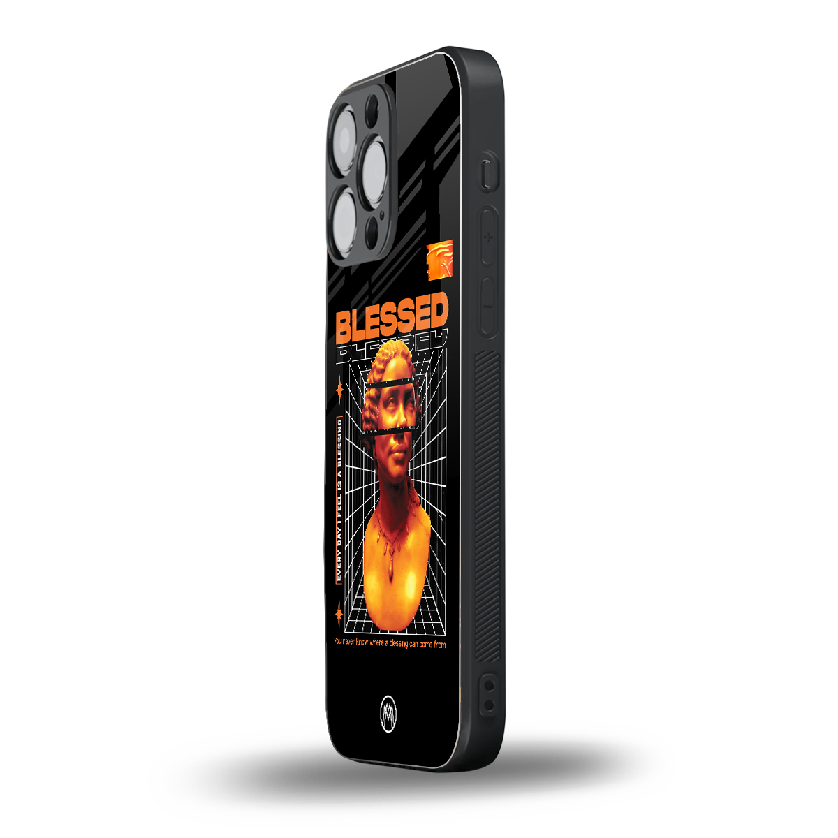 blessing back phone cover | glass case for iphone 16 pro max