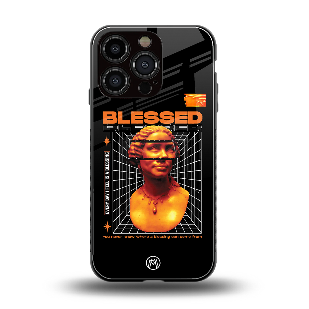 blessing back phone cover | glass case for iphone 16 pro