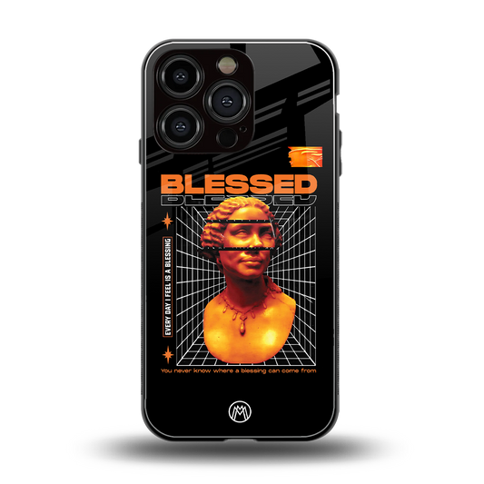 blessing back phone cover | glass case for iphone 16 pro