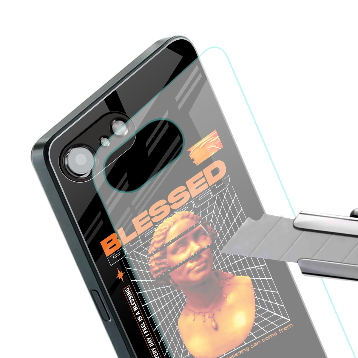blessing back phone cover | glass case for iphone 16e