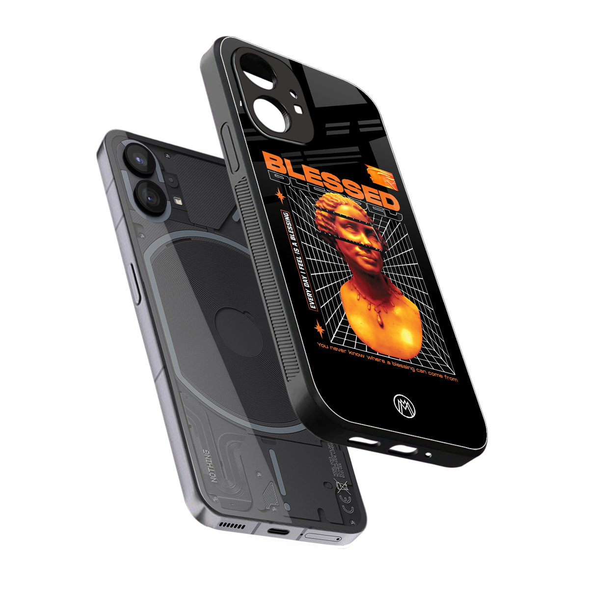 blessing back phone cover | glass case for nothing phone 1