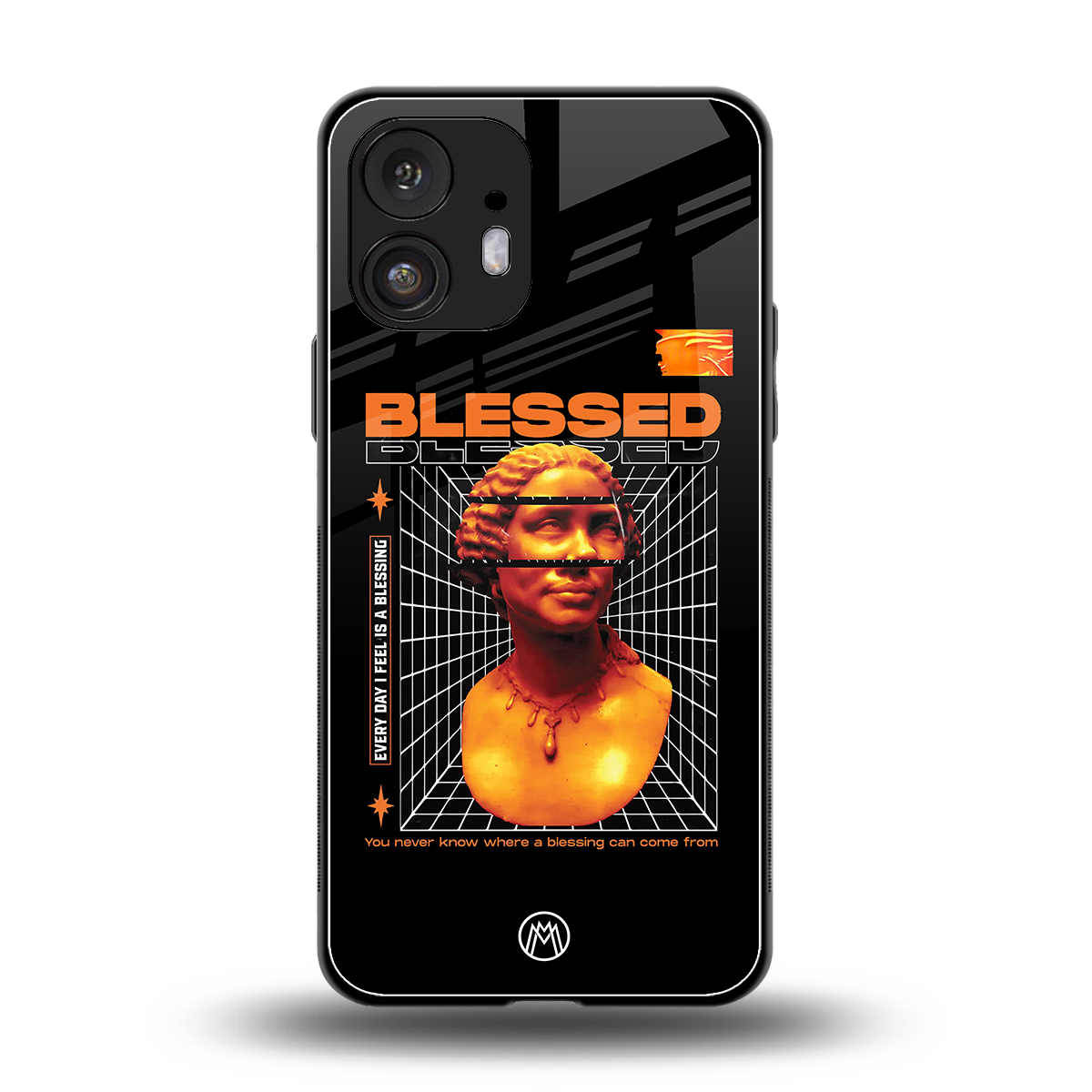 blessing back phone cover | glass case for nothing phone 2