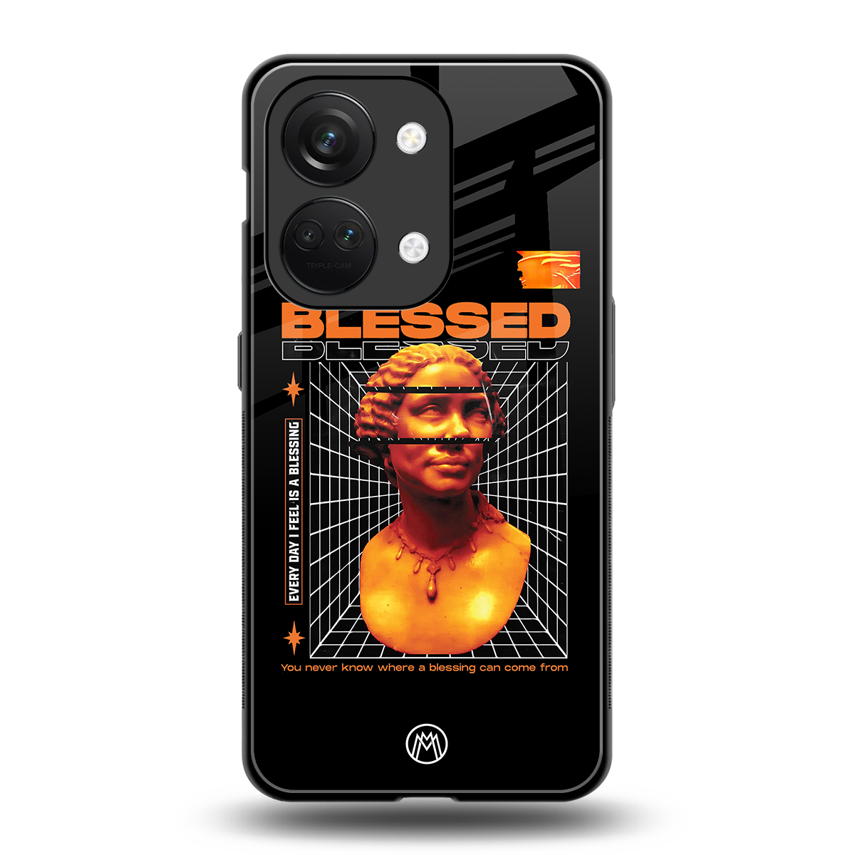 blessing back phone cover | glass case for oneplus nord 3